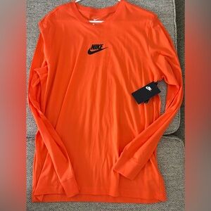 Nike Men's Bright Orange Long Sleeve Tee